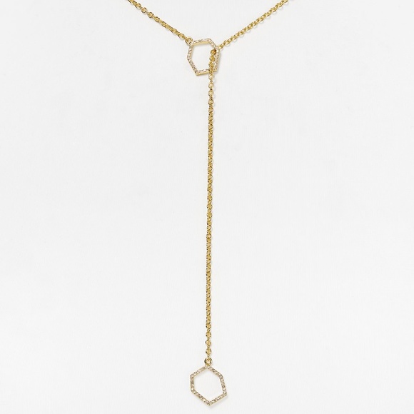 Rebecca Minkoff Jewelry - Rebecca Minkoff Gem Hex Crystal Lariat Necklace